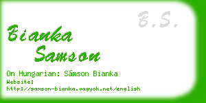 bianka samson business card